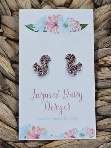 Glitter Squirrel Earrings Inspired Daisy Designs