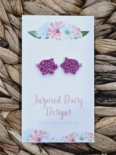 Pink Piggy Earrings Inspired Daisy Designs