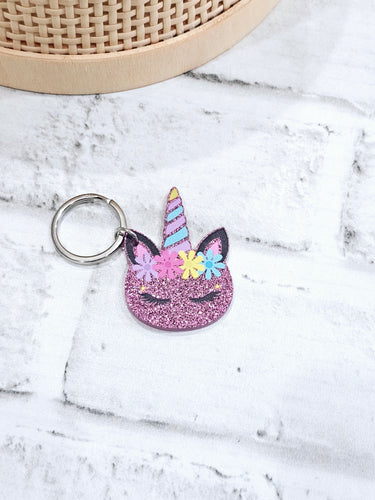 Adorable Pink Caticorn Keychain Inspired Daisy Designs