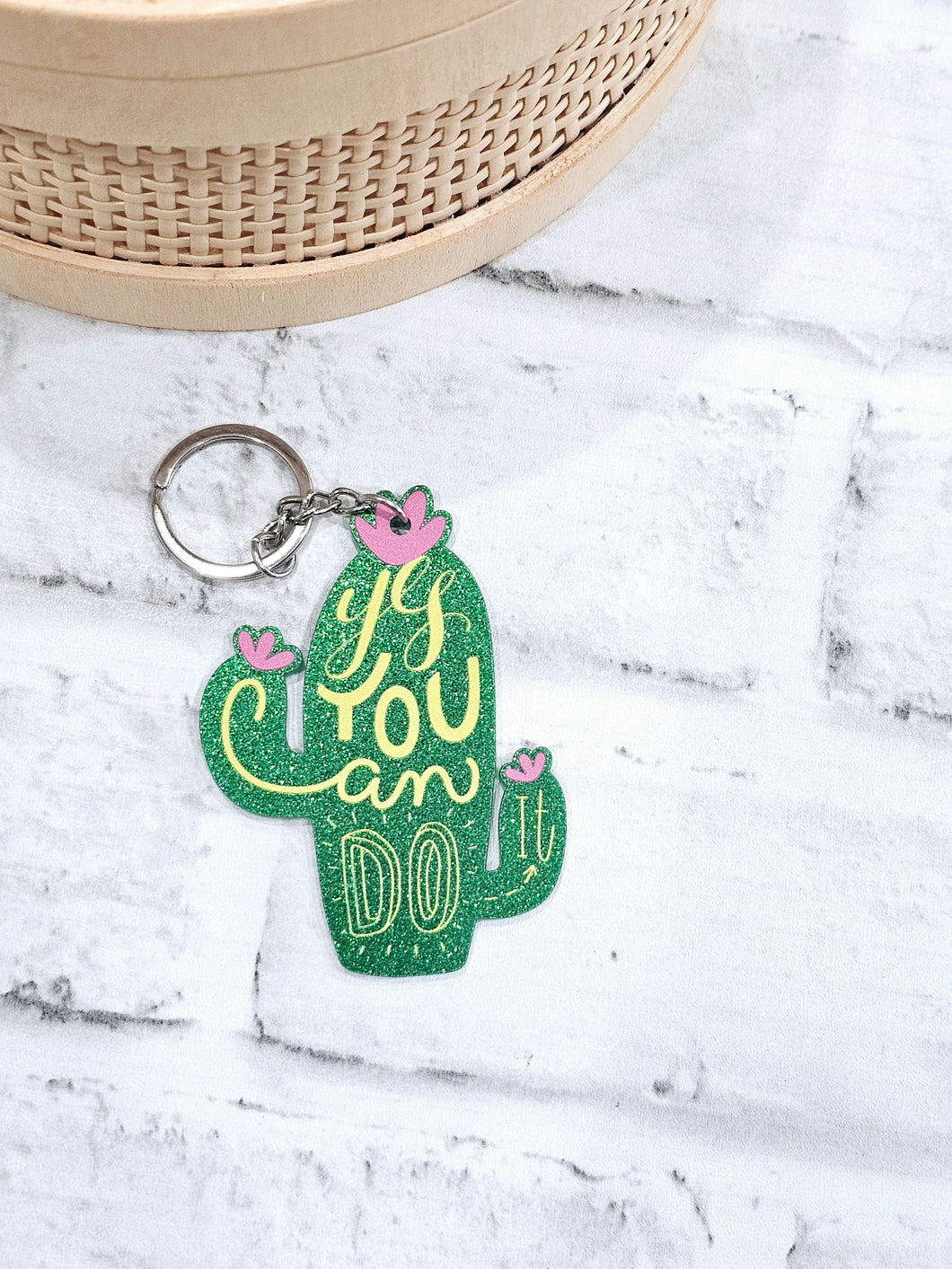 Empowering Cactus Keychain Inspired Daisy Designs